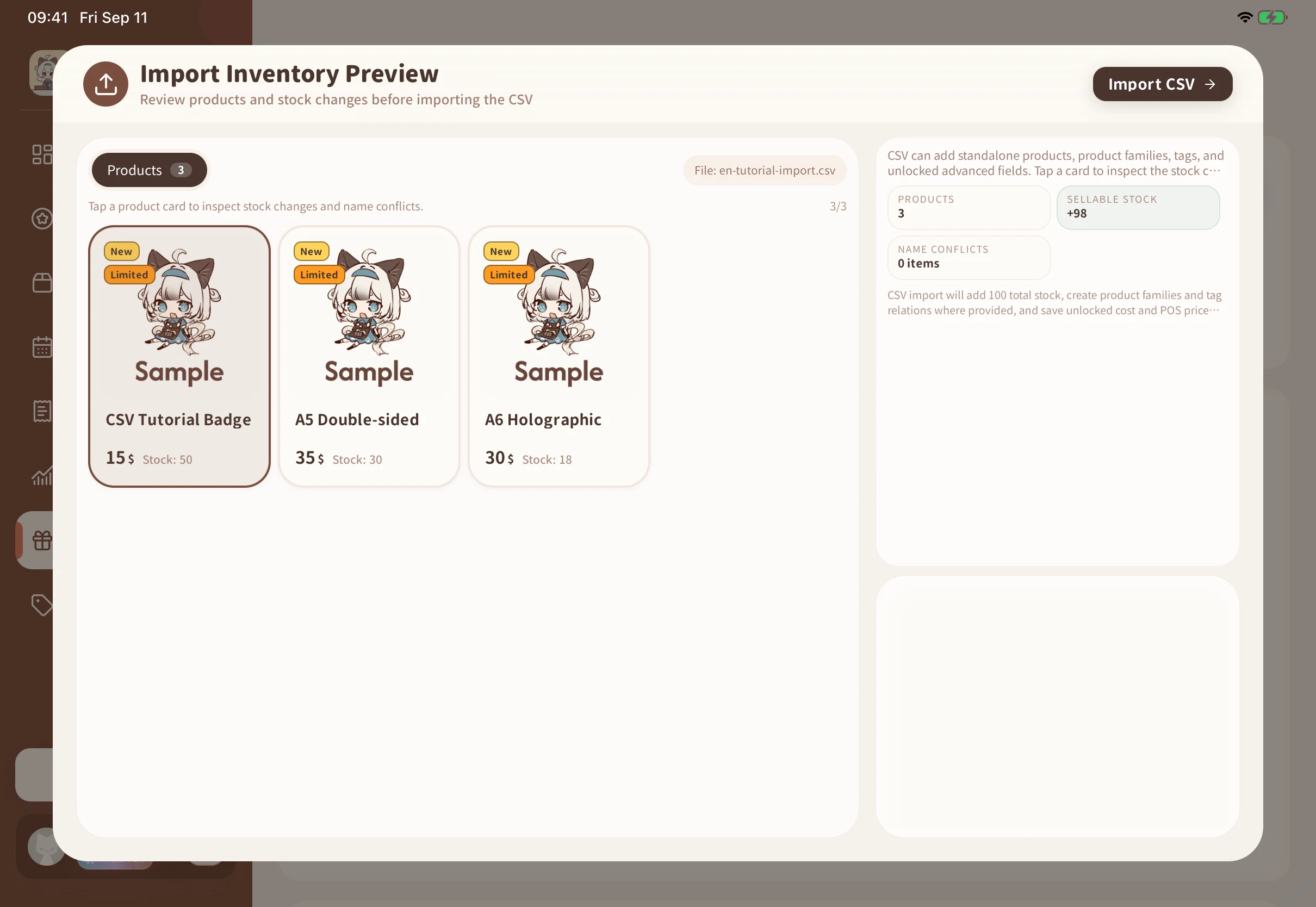 Select your CSV