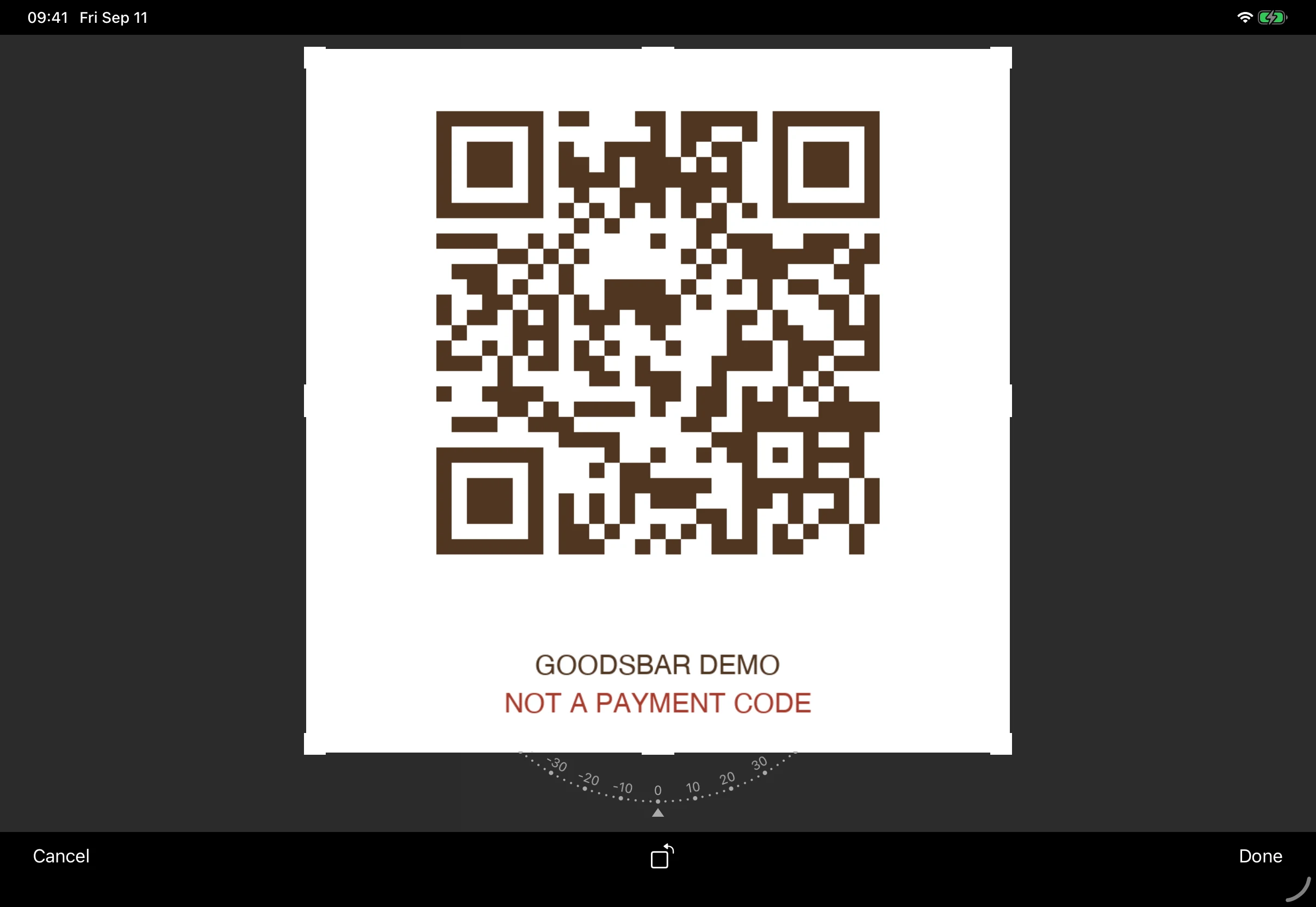 Upload a payment QR code