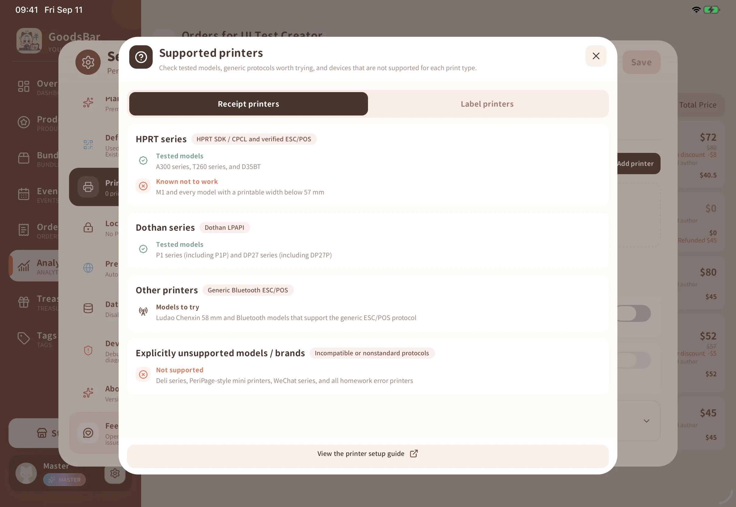Check supported models