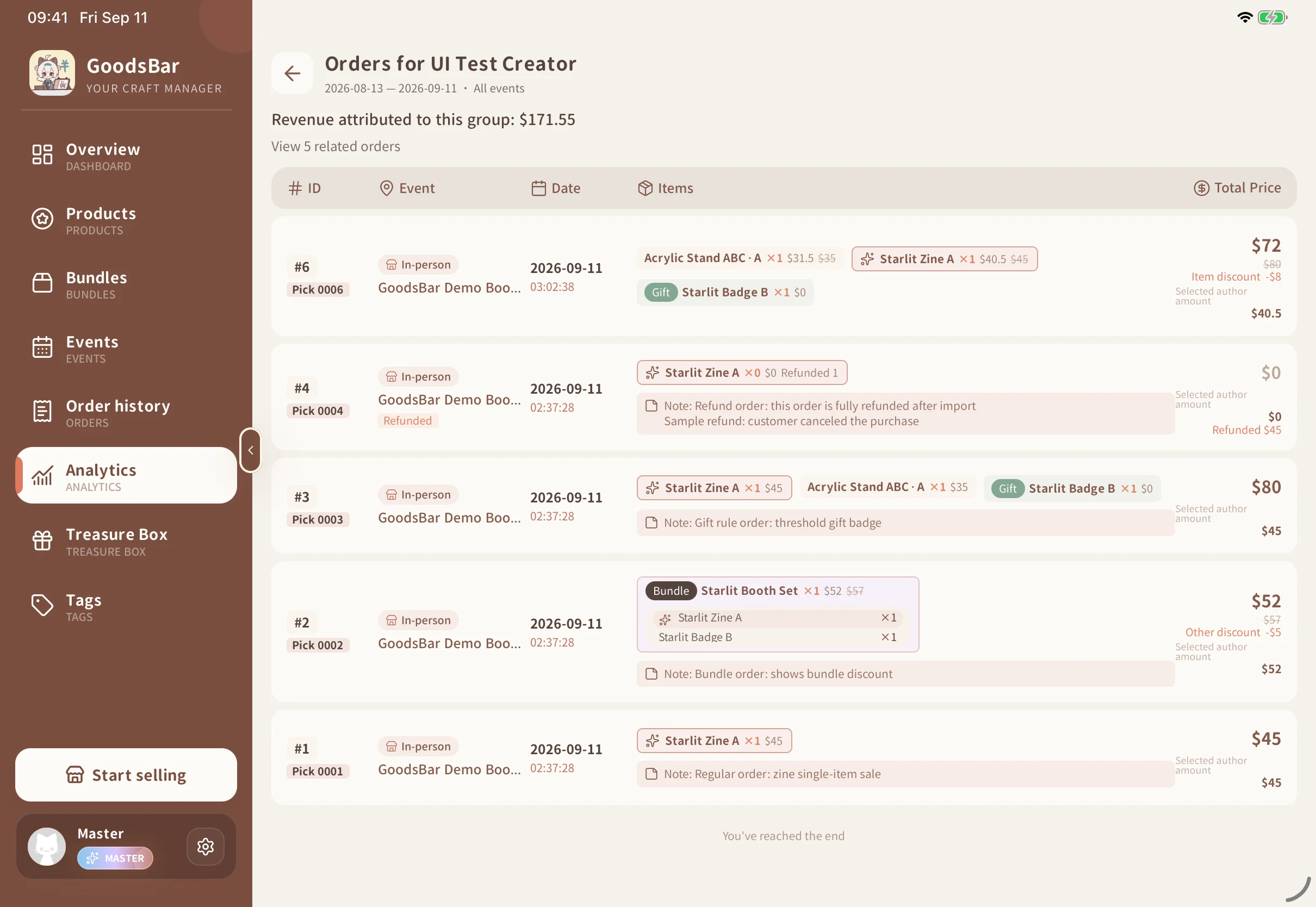 Inspect related orders