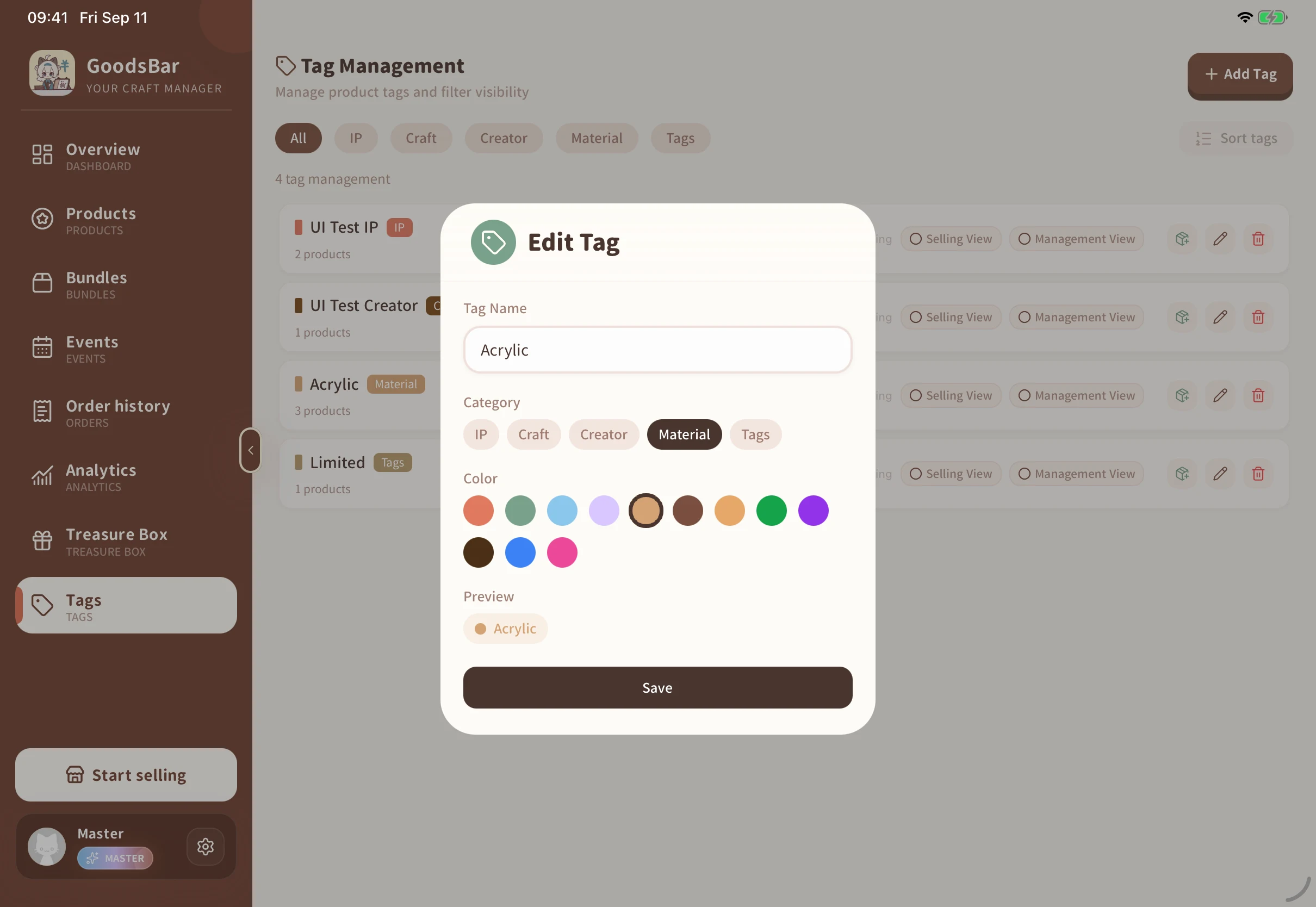 Create a tag